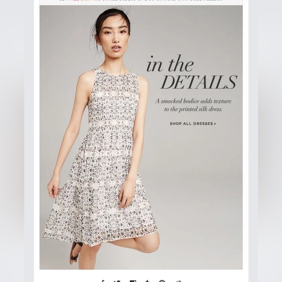 Club Monaco sleeveless flower dress - Picture 2 of 4